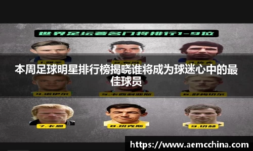本周足球明星排行榜揭晓谁将成为球迷心中的最佳球员